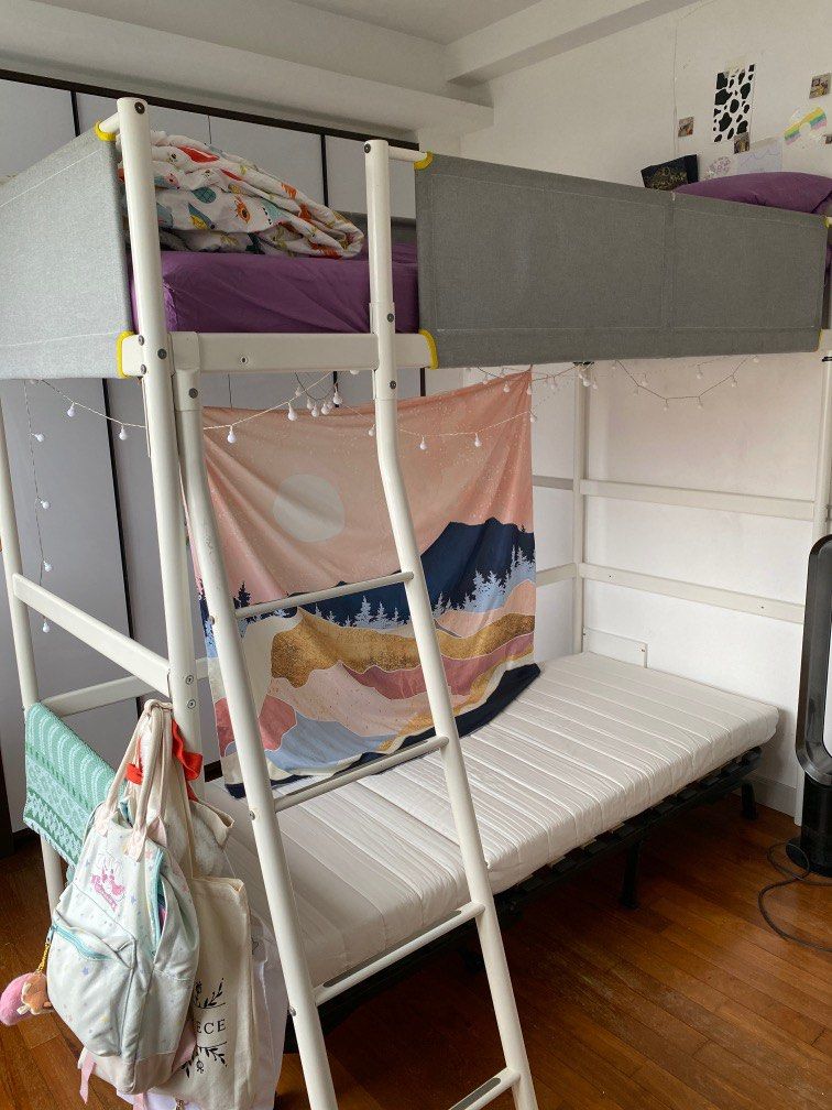 Preloved IKEA (VITVAL) loft bed, Furniture & Home Living, Furniture