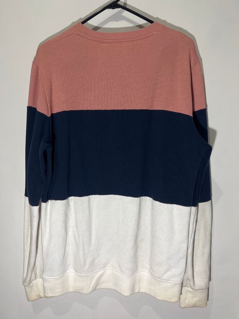 Pull & Bear Striped Sweater (Category: Hoodies) located in Quezon City. Submitted by bryce.ramirez (Listing ID 1218670838, Image 2). Description: DECLUTTERING SALE! Soft and nice fabric from Pull & Bear (Oppa vibes hehe) Pull & Bear Striped Sweater Size: Small Fits Medium to Large Issues: Washable stain (Stored for a long time kasi) Delivery: Grab/Lalamove c/o buyer MOP: Gcash, Paymaya, BDO .