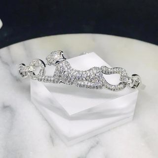Puma Crystal bangle made with Swarovski elements - silver #8107
