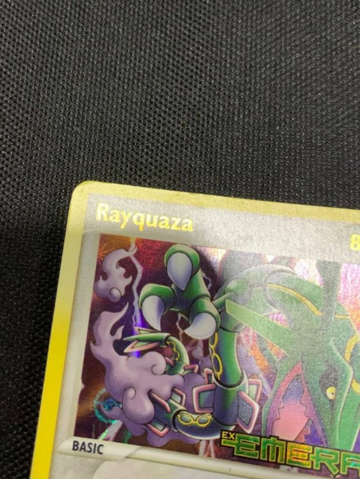 Pokemon TCG Rayquaza Holo Gold 9/106 EX Emerald Stamp, ENG