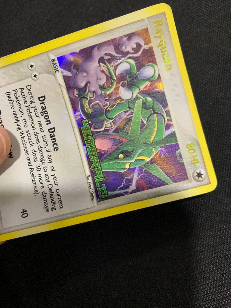 Pokemon TCG Rayquaza Holo Gold 9/106 EX Emerald Stamp, ENG