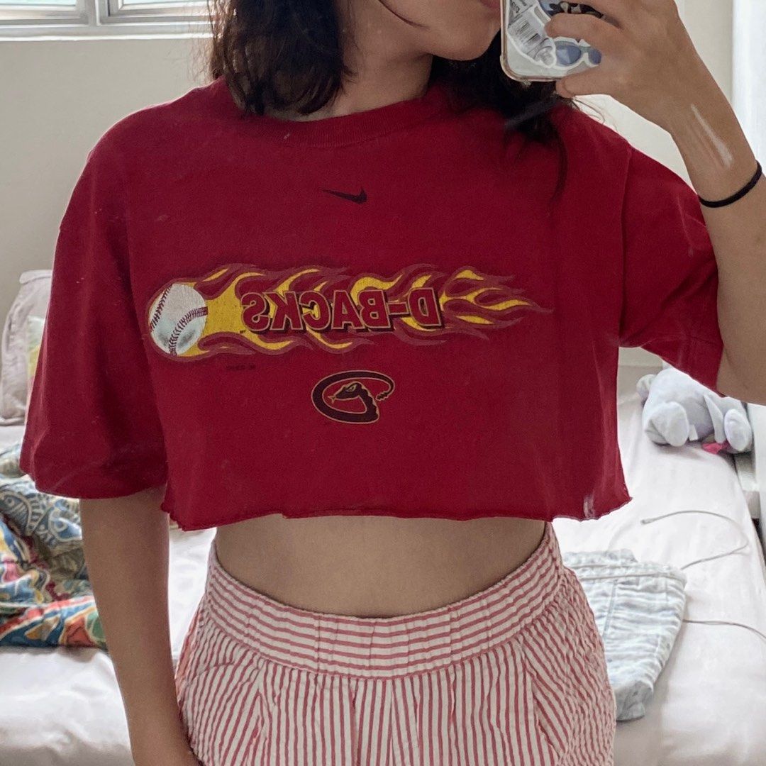 Red Nike Vintage Crop Top