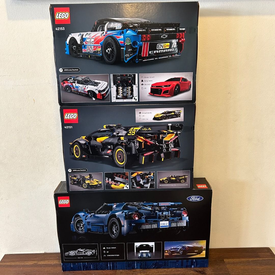 MISB Lego 42151 42153 42154 Bugatti Bolide NASCAR Next Gen Chevrolet ...
