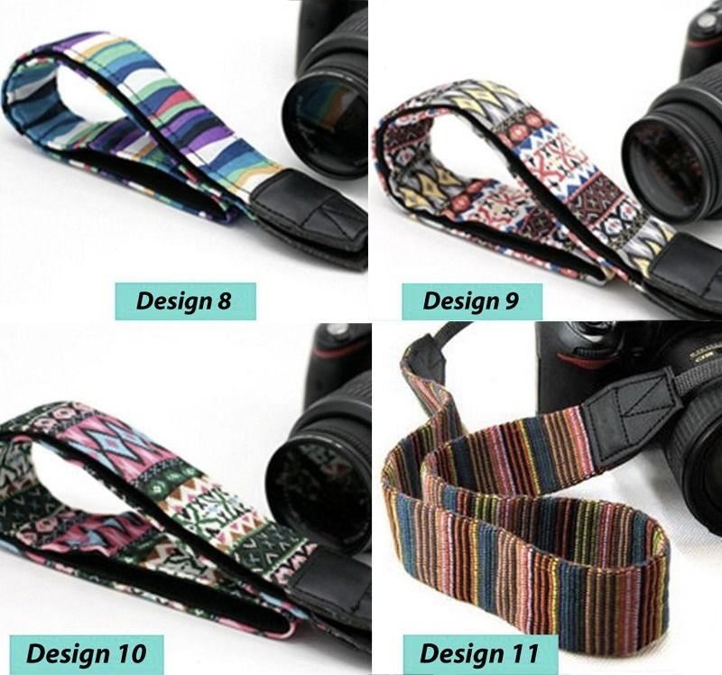Retro Ethnic Vintage Style Camera Neck / Shoulder Strap (Design 8 to 11 ...