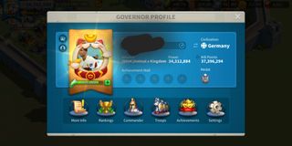 Compte Rise Of Kingdoms VIP 12 - 30M/86M KP ZEROED - Neuf (jeu Android)