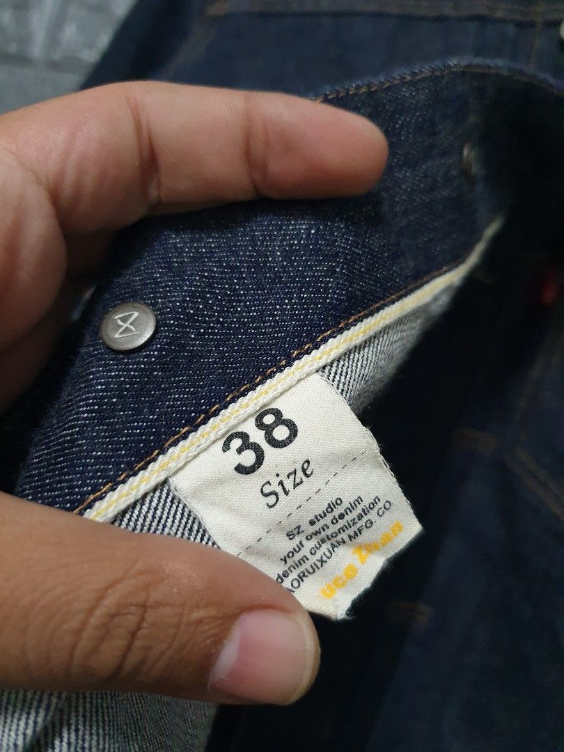 SAUCE ZHAN DENIM JACKET, Men's Fashion, Coats, Jackets and Outerwear on Carousell