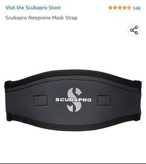 Scubapro Neoprene Dive Mask Strap 2.5mm Thick - Black&Neon Green - Scuba Diving Standard One Size
