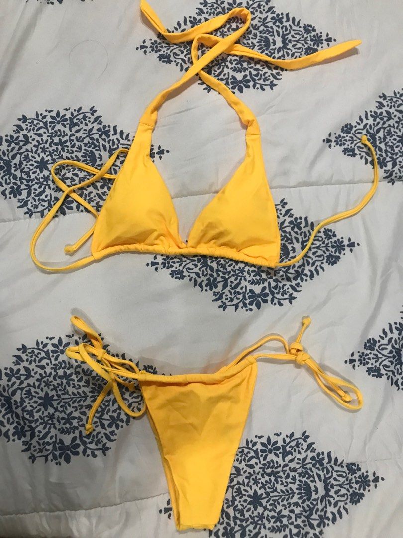 Shein best sale yellow swimsuit