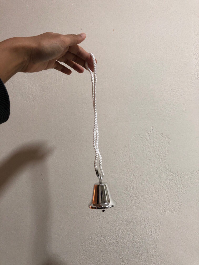 Silver Bell on White String, Furniture & Home Living, Security & Locks