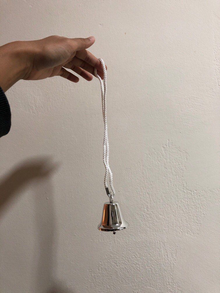 Silver Bell on White String, Furniture & Home Living, Security & Locks ...