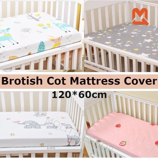 SIZE 120X60CM 100 Cotton baby cot fitted sheet crib mattress