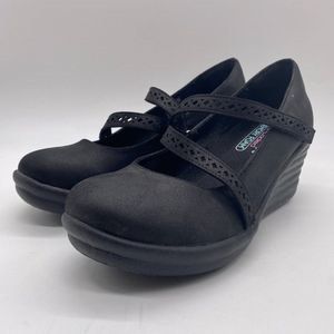 Skechers Mary Jane Wedges in Black Women s Fashion Footwear