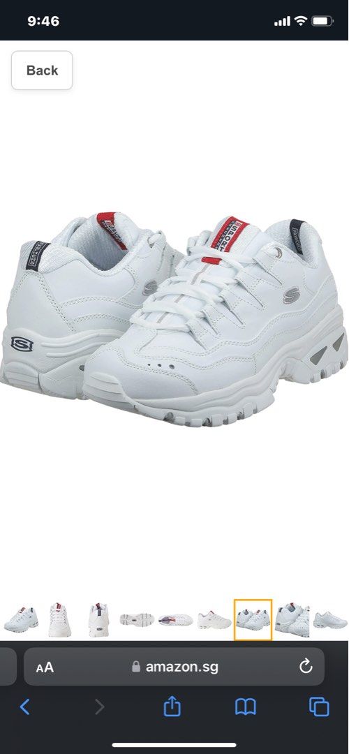 White sales chunky skechers