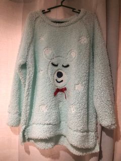 Skyblue Furry Sweater