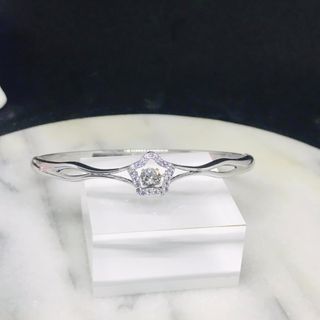 Star dancing diamond crystal bangle made with Swarovski elements - silver #1154