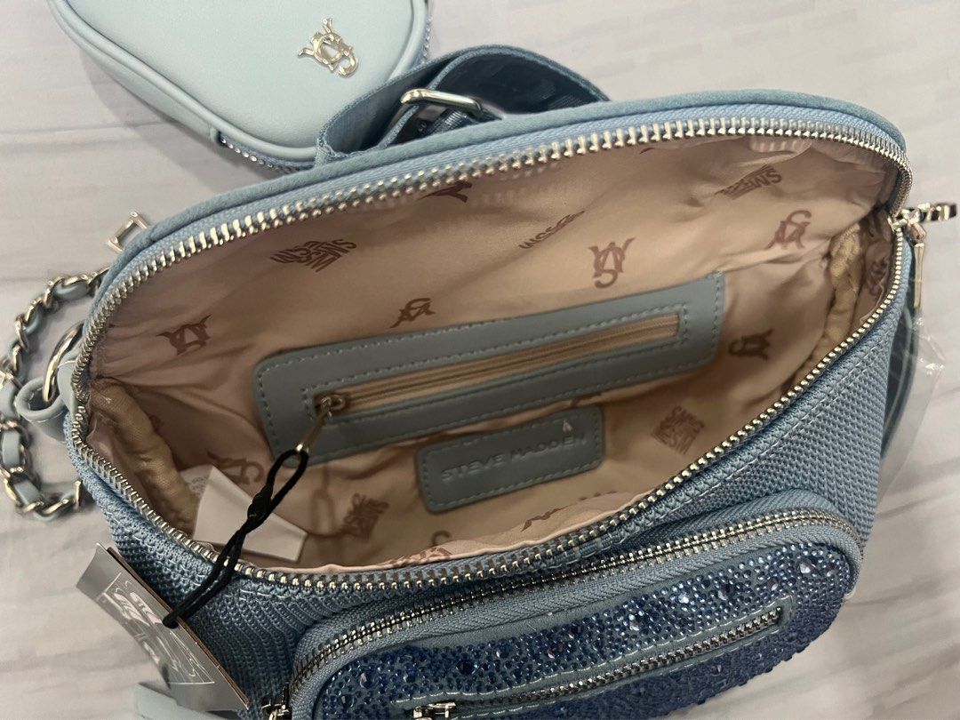 Steve madden store blue crossbody bag
