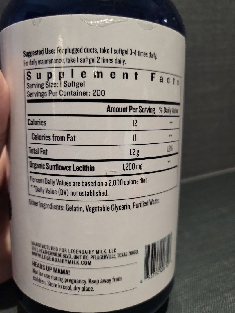 SUNFLOWER LECITHIN legendairy milk mastitis, Bayi & Anak, Perawatan