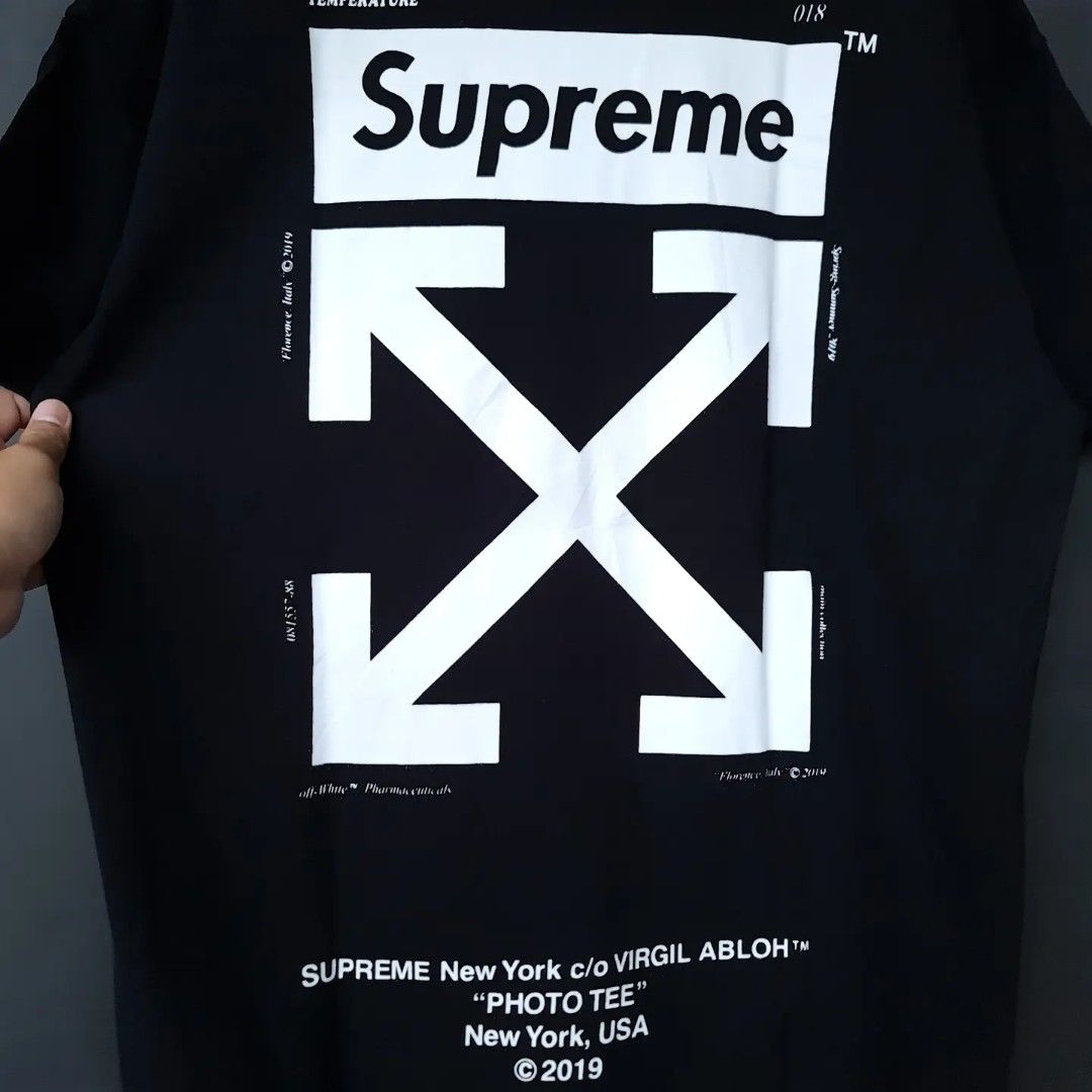 Off white x sales supreme t shirt