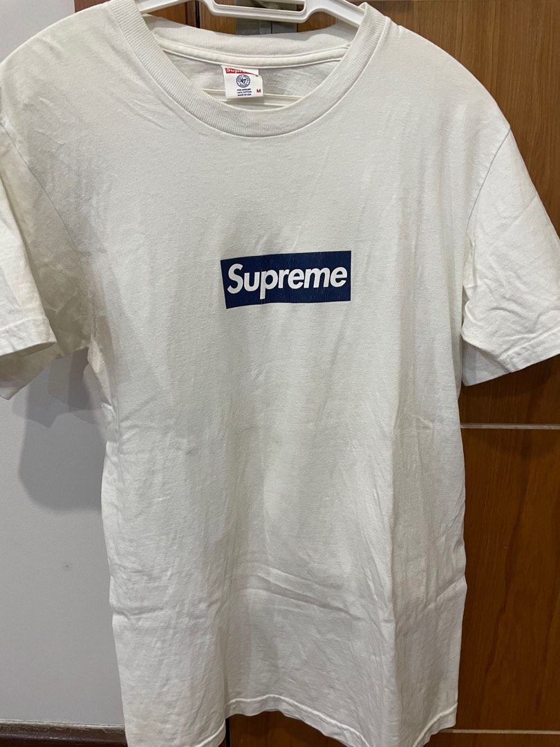 Supreme yankees box logo tees Men s Fashion Tops Sets Tshirts