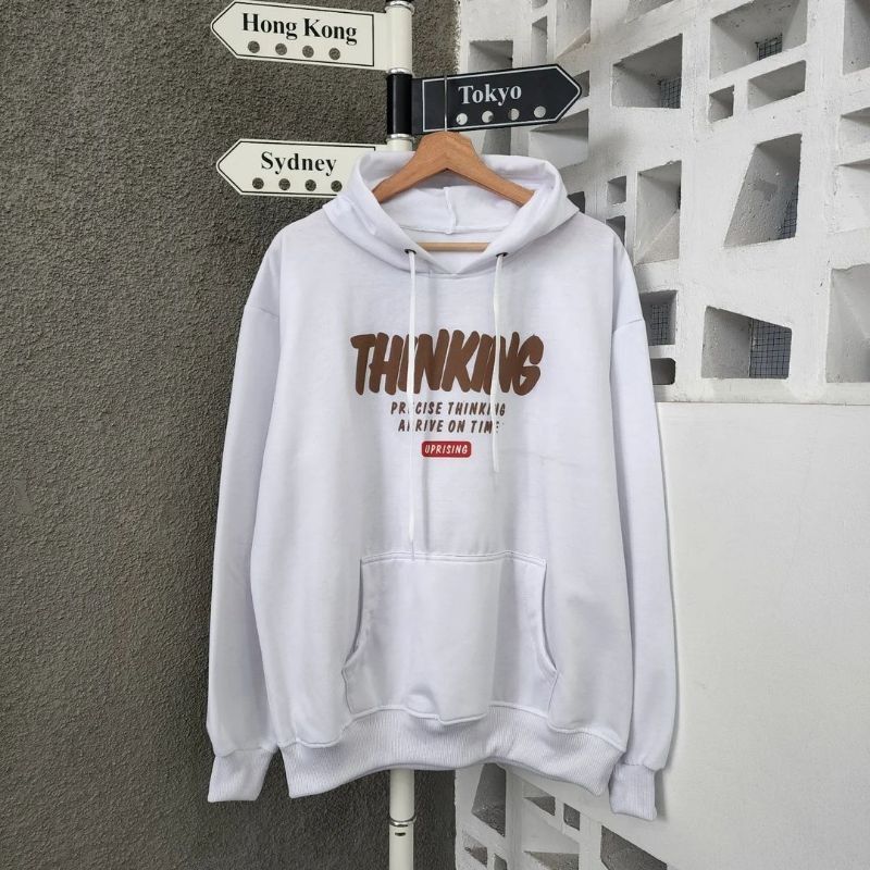 Sweater hoodie putih new arrivals