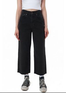 The Ragged Priest Grid Cropped Skater Jeans