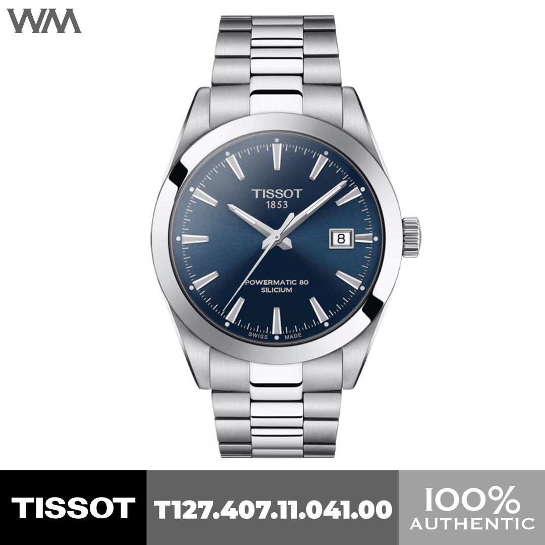 Tissot Gentleman Powermatic 80 Silicium Blue Dial Stainless Steel