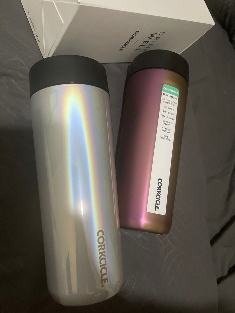 Tumbler Corkcicle commuter cup nebula prismatic, Barang Mewah