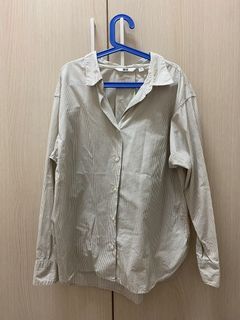 二手Uniqlo 條文襯衫 S