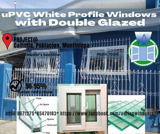 uPVC WHITE PROFILE WINDOWS DOUBLE GLAZED