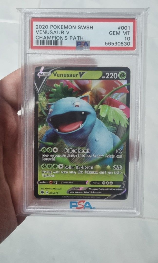 Venusaur Slab CP Champions Path PSA Slab PSA 10 Graded Cards Pokemon Cards English