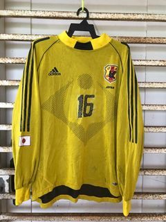 Vintage 2002 Japan National Football Team Goalkeeper Jersey Adidas XL Authentic