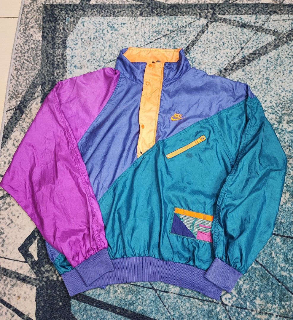 Vintage 90 s Nike Flight Windbreaker Pullover Men s Fashion