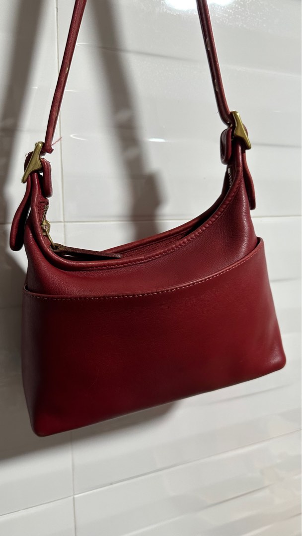 Vintage Coach Legacy Red Hobo Purse Crossbody 9136 Women s