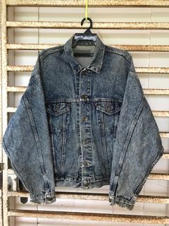Vintage Made in USA Levi’s Trucker Denim Jacket Acid Washed XL-2XL Authentic