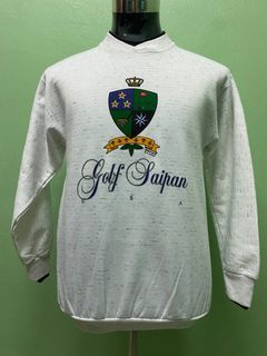 Vintage sweatshirt golf saipan made in usa -bbt1