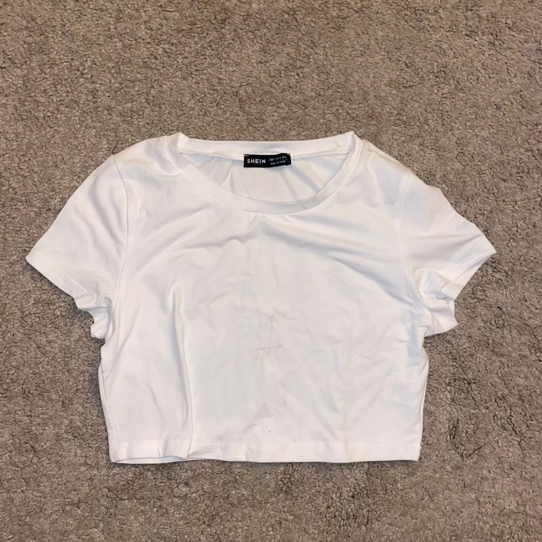plain white baby tee on Carousell