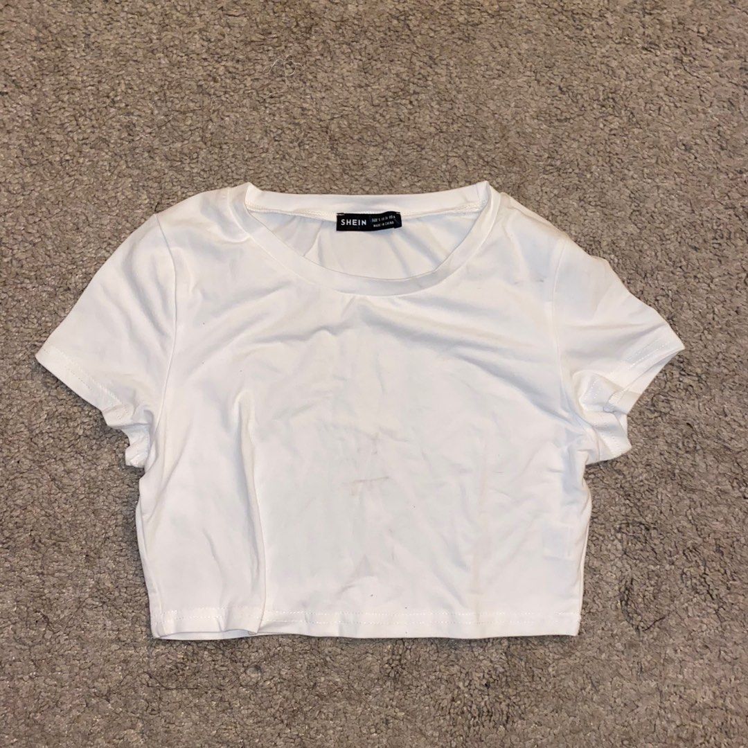plain white baby tee on Carousell