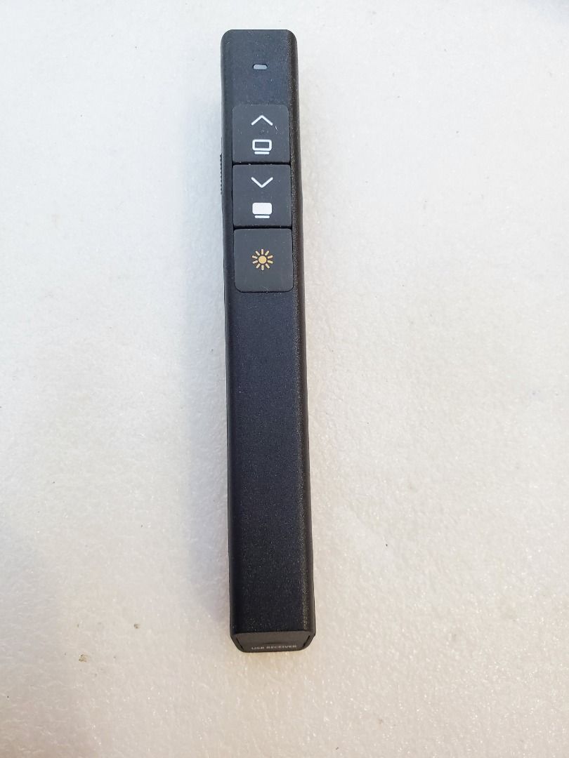 Wireless Presenter PC189A with Red Laser Pointer – USB Receiver | Remote Control for Slides (Black)
