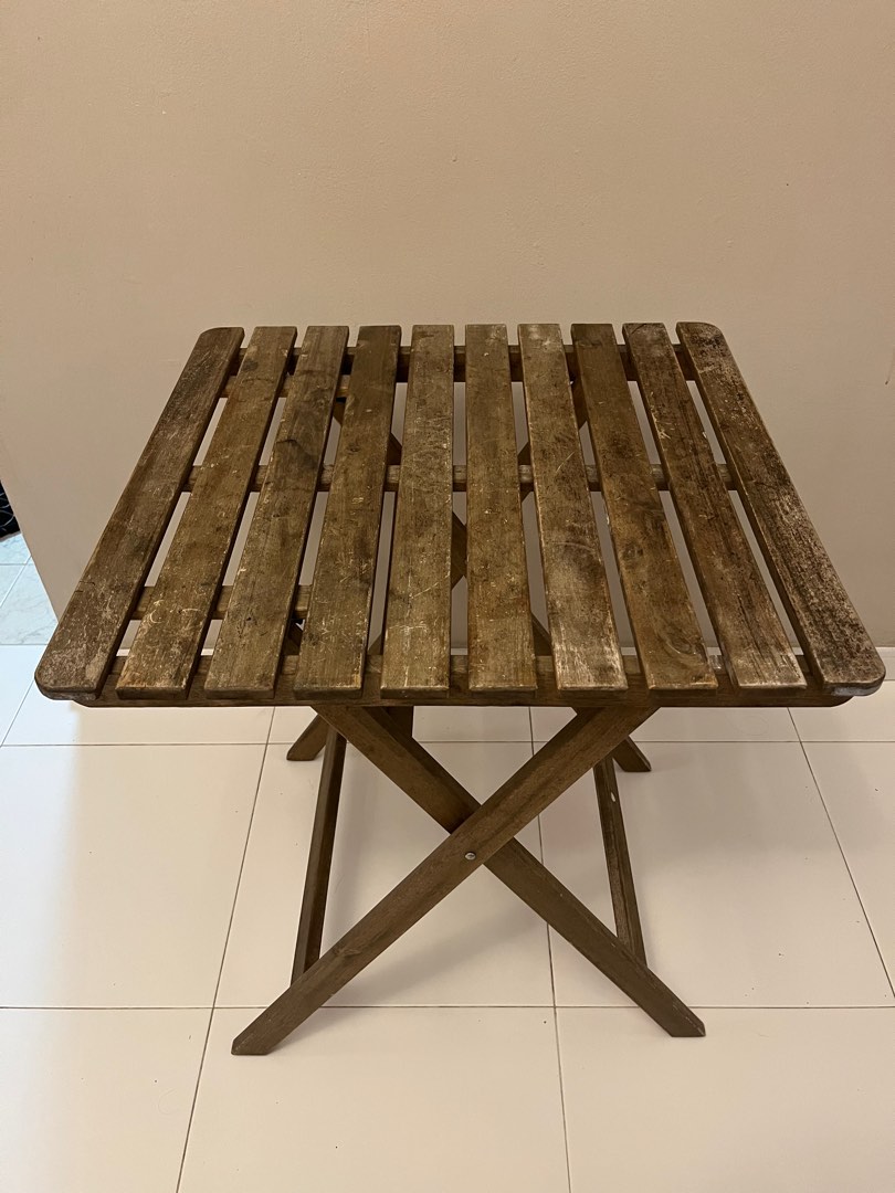 Wooden Foldable Table (NEGO!!!), Furniture & Home Living, Furniture