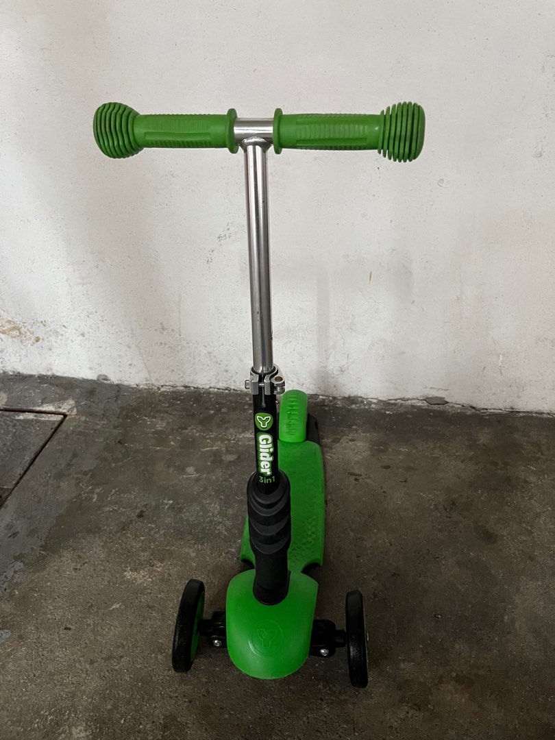 Y Glider 3 in 1 Scooter Green, Sports Equipment, Sports & Games, Skates
