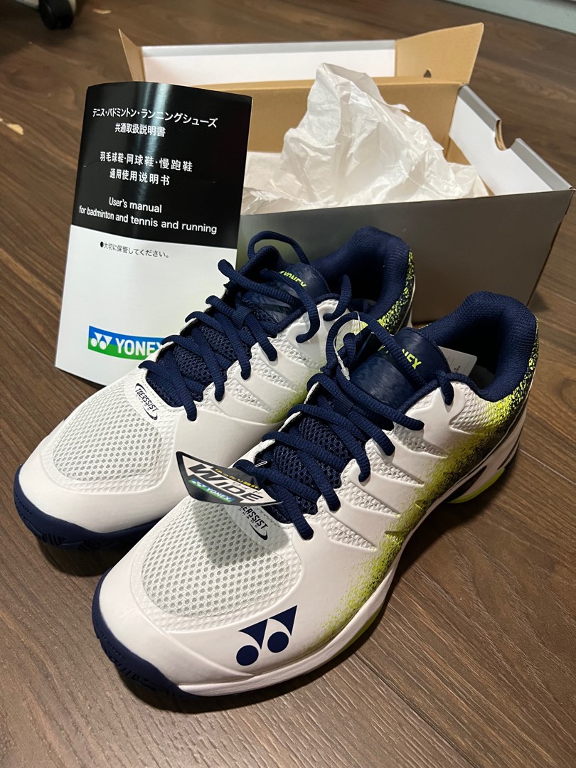 Yonex tennis badminton shoes 4E wide US 10 5 power cushion team wide ac