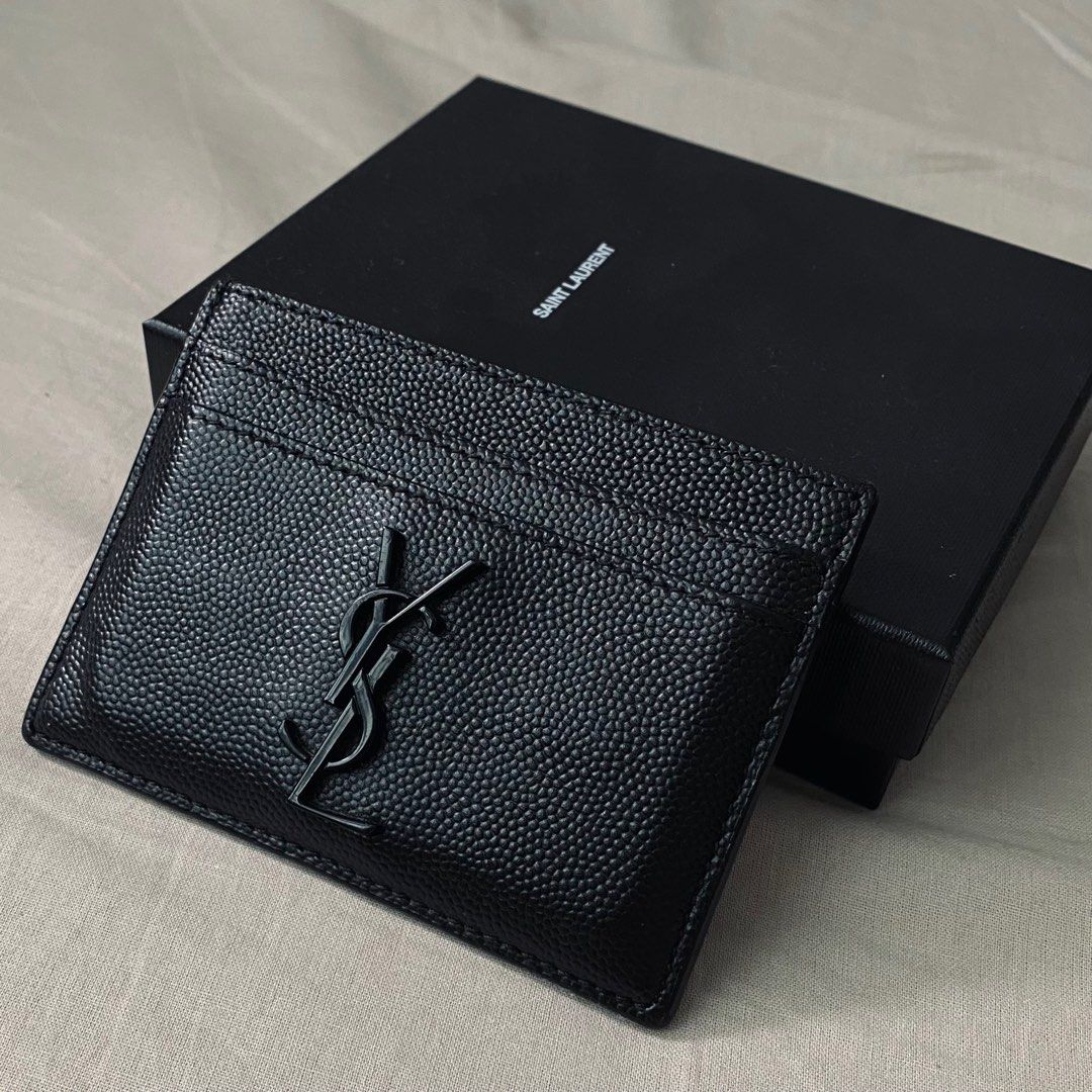 Ysl card holder mens cheap