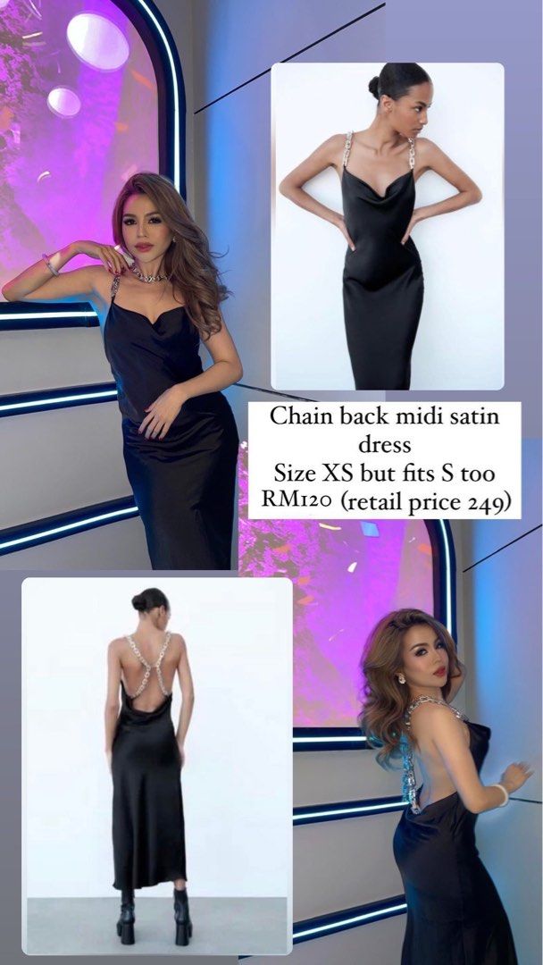 Zara chain back dress clearance