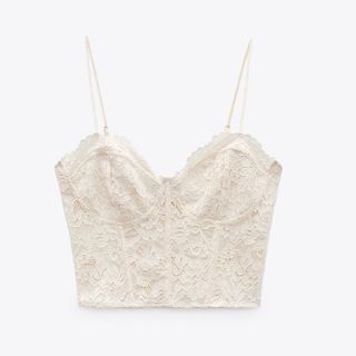 zara lace corset top