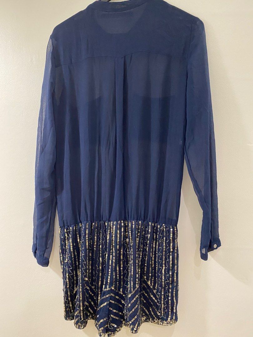 Zara navy Blue romper w beaded Shorts (Category: Rompers) located in Antipolo. Submitted by abc__mart (Listing ID 1218595945, Image 3). Description: Fits XS to S.