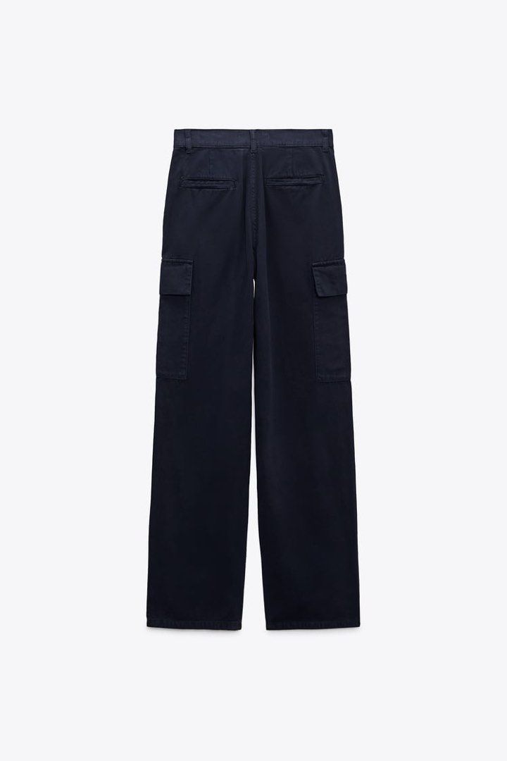THE CARGO STRAIGHT TROUSERS - Ink blue