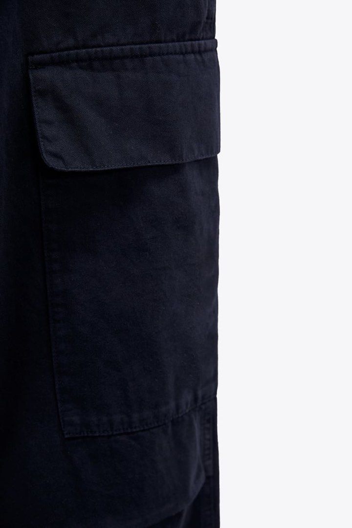 THE CARGO STRAIGHT TROUSERS - Ink blue