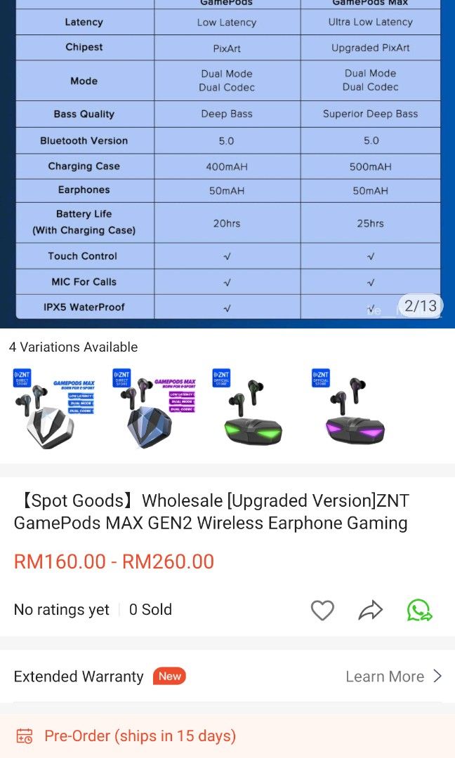 Znt gamepods max hotsell review