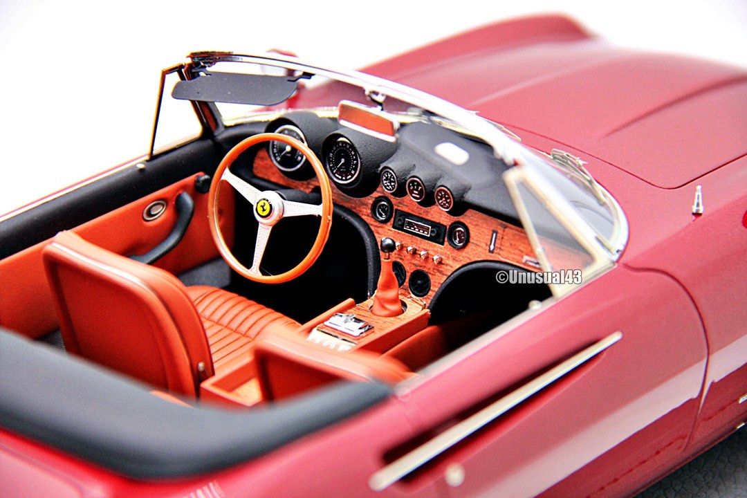 1/18 BBR Ferrari 365 California 1966 S/N 10077 Rosso Rubino Metal MR ...