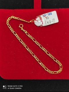 18K Saudi Gold figaro necklace